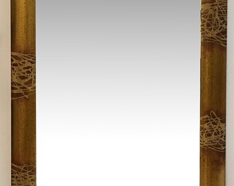 Mirror whole picture frame Bombatona gold splashed bronze, cm84x151