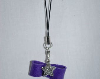 Jewelry wearable purple bow