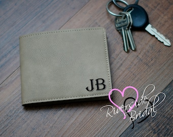 Men's Wallet, Personalized Leather Wallet, Personalized Wallet, Custom Leather Wallet, Engraved Leather Wallet, Groomsmen Gifts,