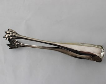 Sugar tongs French vintage silver plated 1930s claw foot elegant French decor