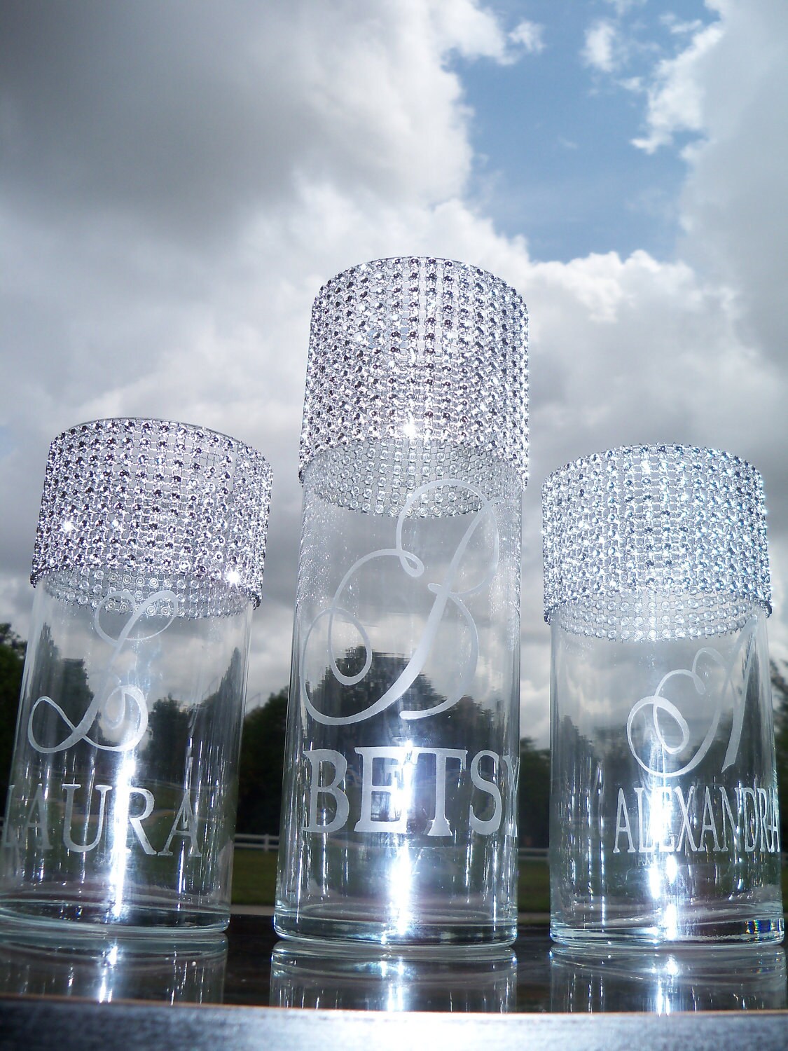 Personalized Bridal/Bridesmaids Bouquet Holders.........set of
