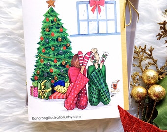 Christmas card set,Greeting cards,Christmas cards, Greeting cards set, Greeting cards blank, fashion greeting cards, Handmade greeting cards