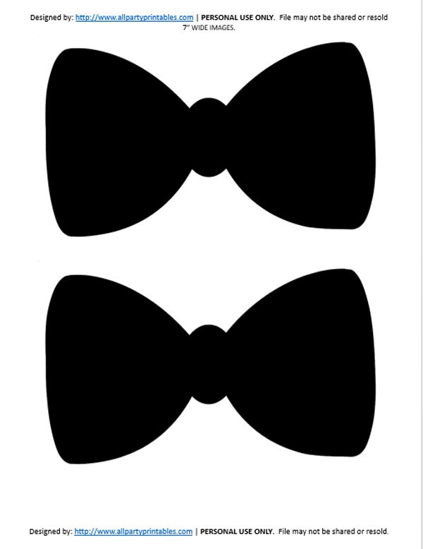 Bow Tie Printables Little Man Birthday Bow Tie Party Bow