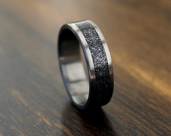 Meteorite ring | Etsy