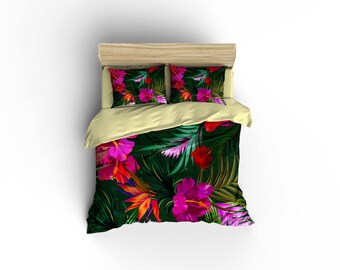 Hawaiian Print duvet covers,Hawaiian Bedding,Hibiscus Bedding,Aloha living,Hawaiian culture,Island living,Kauai,Maui,Big island,Oahu bedding