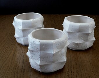 Sculptural ceramic flower pot