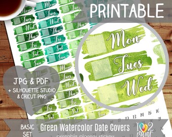 Glitter Date Covers Planner Stickers Printable Planner