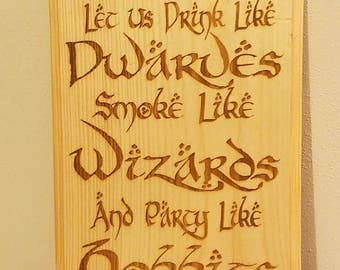 The Lord of the Rings sign Hobbit door fairy door wedding