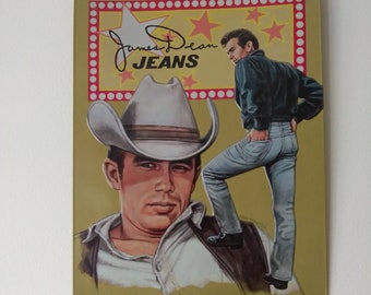 Vintage James Dean Jeans Tin Sign by Eric Wehder