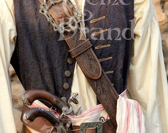 Jack sparrow screen accurate Leather pirate Baldric / Scabbard included