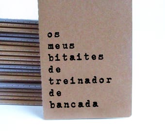 Portugal: Portuguese Notebook - MOLESKINE® notebook; hand screened printed; Lisboa; Lisbon; Porto; Portuguese quote; caderno; Portuguesa;