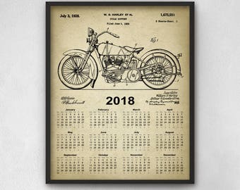 Harley Davidson Motorcycle Calendar 2018 - Harley Davidson Motorcycle Design Calendar - 2018 Harley Davidson Calendar - 2018 Calendar