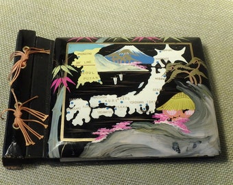 Japanese/Korean Vintage 1950's Photo Album ~ Hand Painted