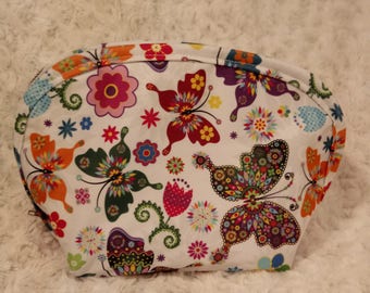 Butterfly cosmetic bag, womans accessories, purse, gift for her, pouch, waterproof