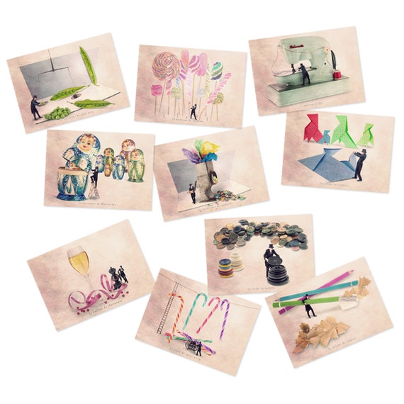 postcard set fun postcards sets of postcards postcard