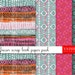 Tribal prints, african patterns, seamless pattern, 4 sheets, digital print downloads