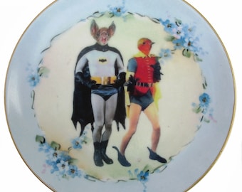 SALE - Damaged - Batman and Robin Plate 6.5"