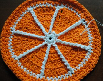 Orange Citrus Dish Cloth