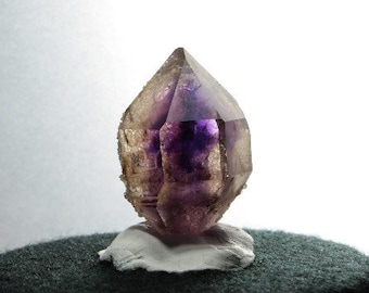 Double terminated Amethyst Brandberg Quartz Crystal with Frost