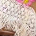 Ivory Cotton Long Tassel Fringe, Ivory Trim, cotton tassel trim, Cotton tassel, dyeable cotton tassel, ivory chainette fringe - L23