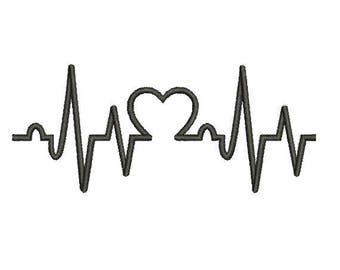 29 Sizes Heart Beat HeartBeat Nurse Embroidery Fill Mini Design Machine Instant Download Digital File EN2161F2