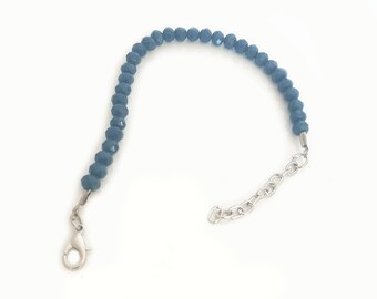 Navy Blue Crystal Bracelet, Prussian Blue Bracelet, Crystal Bracelet, Blue Beaded Bracelet, Crystal Bracelet