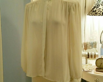 Cream colored dreamy vintage blouse.