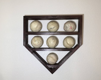 Softball Shelf, Solfball Display Shelf, Home Plate Solfball Shelf, Home Plate Shadow Box, Solfball Shadow Box