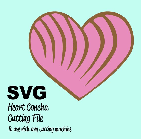 Download Heart Concha SVG Cutting File for Cricut Silhouette Plus FREE