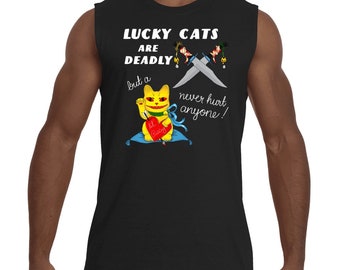 Lucky Cats are Deadly Muscle Tee
