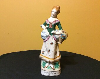 Victorian Romantic Porcelain Colonial Lady Figurine 12"