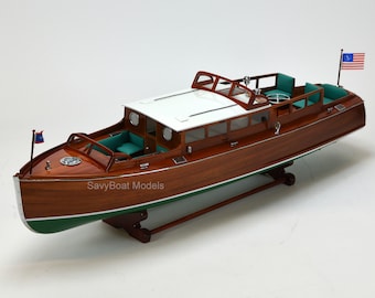 Chris Craft Commuter Handmade Wooden Boat Model 34"