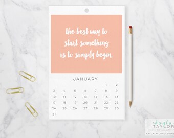 Quotes calendar | Etsy