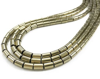 6*4mm Hematite Cylinder Beads, Hematite Beads, Hematite Jewelry