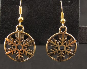 22K G/ Snowflake earrings