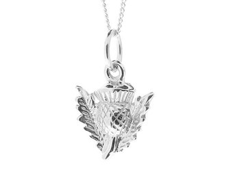 Sterling Silver Thistle Pendant & Chain