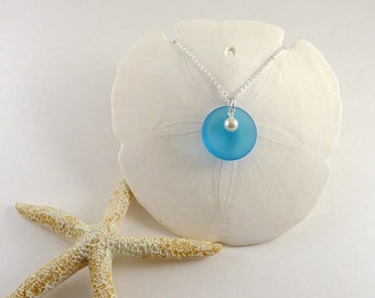 Blue sea glass necklace unique sea glass jewelry seaglass pendant sea glass pendant seaglass jewelry seaglass necklace handmade jewelry gift