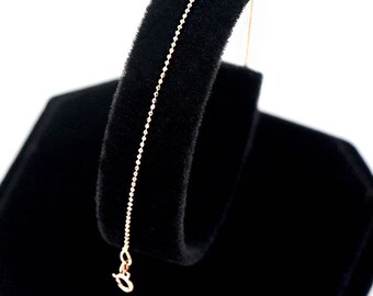 14K Solid Gold Chain Anklet Beach Anklet Gold Anklet Dainty Anklet Layering Anklet Minimalist Anklet Beach Jewelry