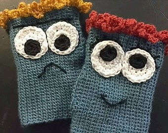 Monster Mitts Fingerless Gloves Pattern