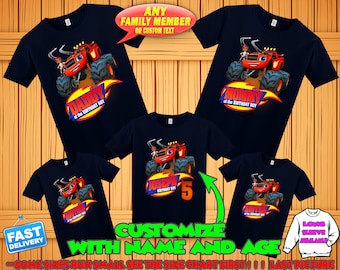 Blaze birthday shirt, Blaze and the monster machines birthday tshirt, blaze theme party shirts, blaze family shirts, Blaze matching shirts