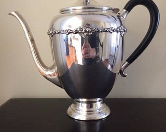 Vintage Silverplate Teapot Vintage Home Decor Shabby Chic Kitchen Decor