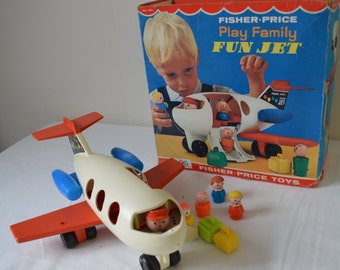 Vintage FISHER PRICE- Play Family - airplane (183) - playset box included