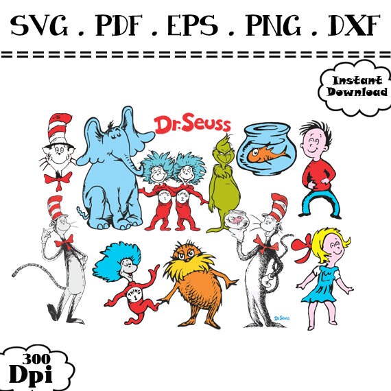 Download Dr Seuss Svg Dr Seuss Vector Dr Seuss Cutting file cartoon