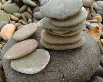 Beach Stone Pebbles, 10 Pieces from the Irish Coast