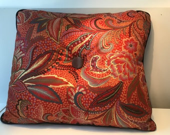 Floral decorative pillow