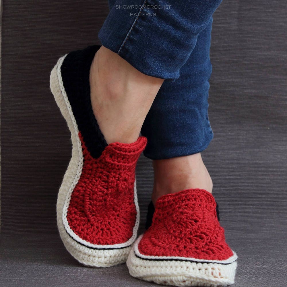 Crochet PATTERN Vans style slippers