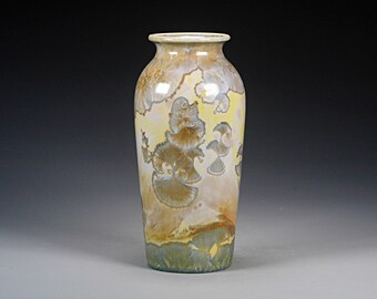Ceramic Vase - Multicolored - Crystalline Glaze on High-Fired Porcelain - Hand Made Pottery - FREE SHIPPING - #E-5172