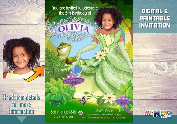 Princess Tiana Birthday Invitations 7