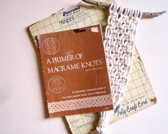 Macrame Instruction Book - Macrame Knots Basic Teaching - Beginners Macrame Knots