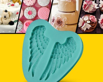 3D Angel Wings Mold Baking Mold Fondant Cake Tool Cabochon Resin Mold Soap Moulds Clay Arts